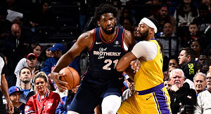 LAKERS VS 76ERS MATCH PLAYER STATS