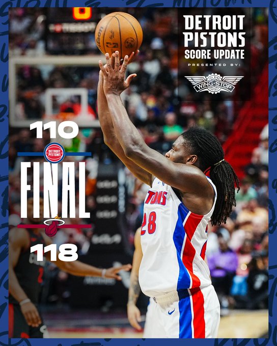 Detroit Pistons vs Miami Heat MATCH PLAYER STATS, BOX SCORES