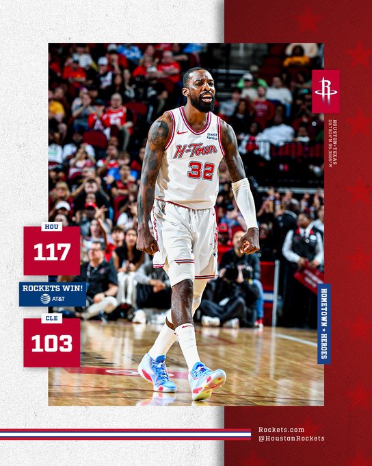 Cleveland Cavaliers vs Houston Rockets MATCH PLAYER STATS
