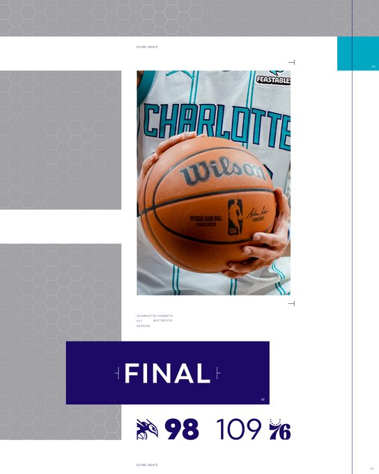 Charlotte Hornets vs Philadelphia 76ers MATCH PLAYER STATS