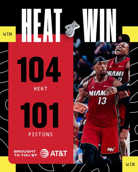 Miami Heat vs Detroit Pistons MATCH PLAYER STATS