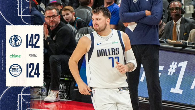 DALLAS MAVERICKS vs DETROIT PISTONS MATCH PLAYER STATS – MAVERICKS VS PISTONS BOX SCORE – MATCH SUMMARY-MAR 09, 2024