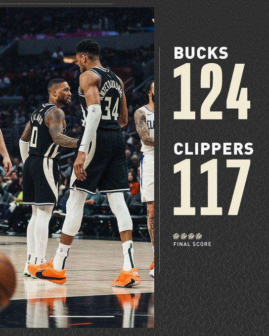 Milwaukee Bucks vs LA Clippers Match Player Stats