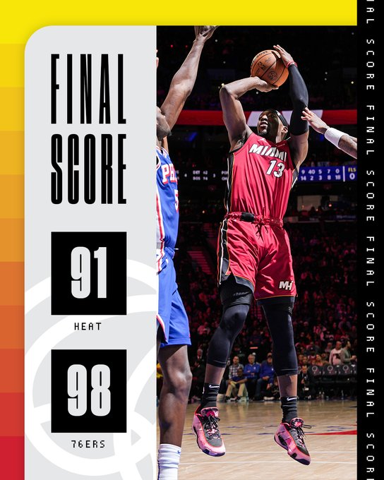 Miami Heat vs Philadelphia 76ers MATCH PLAYER STATS