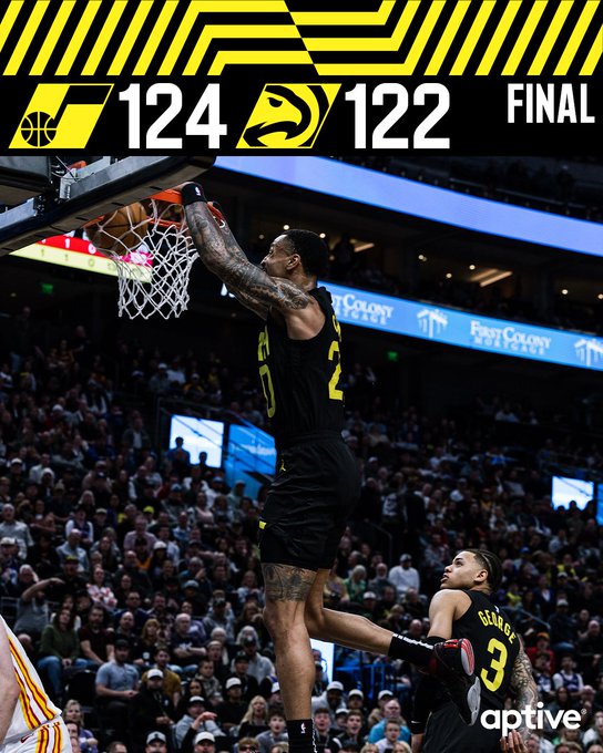 Atlanta Hawks vs Utah Jazz MATCH PLAYER STATS – NBA BOX SCORE