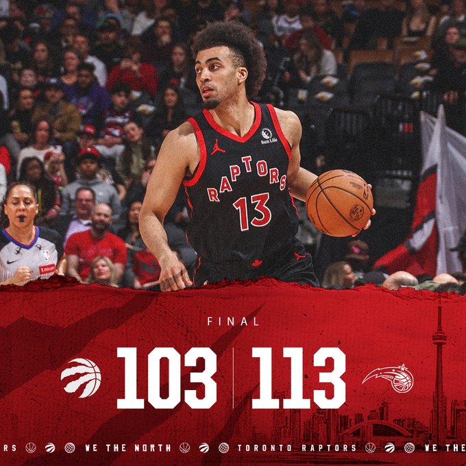Orlando Magic vs Toronto Raptors MATCH PLAYER STATS