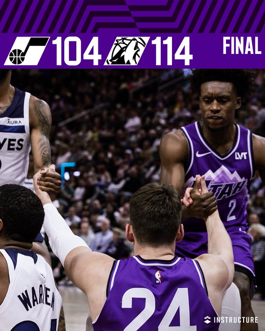 Minnesota Timberwolves vs Utah Jazz MATCH PLAYER STATS