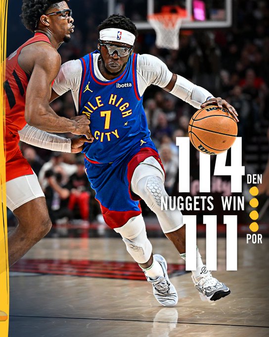 Denver Nuggets vs. Portland Trail Blazers MATCH PLAYER STATS