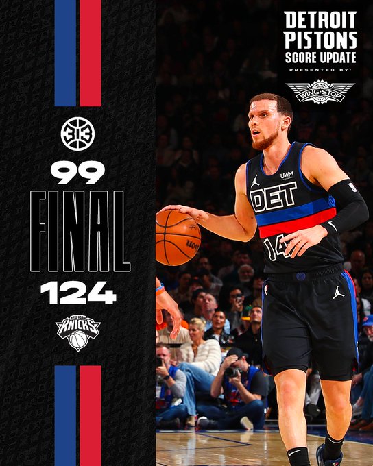 DETROIT PISTONS vs NEW YORK KNICKS player stats